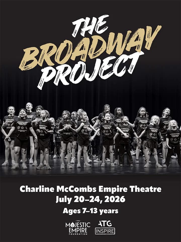 Young performers on stage at the Broadway Project at the Empire Theatre